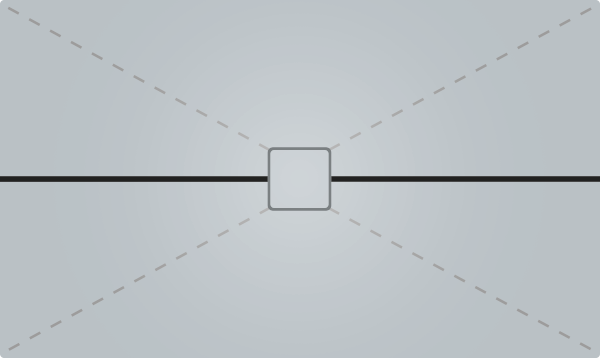 Desagüe centrado (separación horizontal)